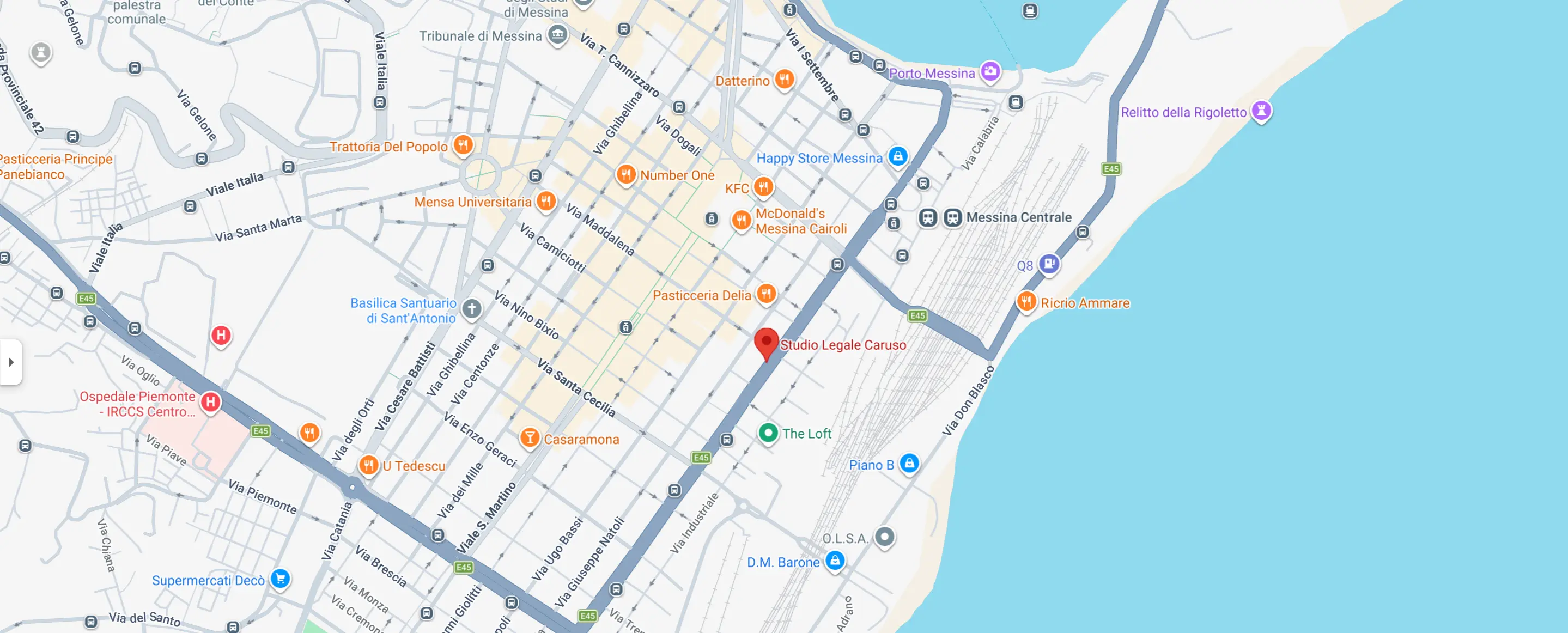 Plan du bureau de Messina
